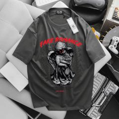 [Big Men] Áo thun cotton in họa tiết Tượng fake romance thời trang bigsize nam< 135 kg