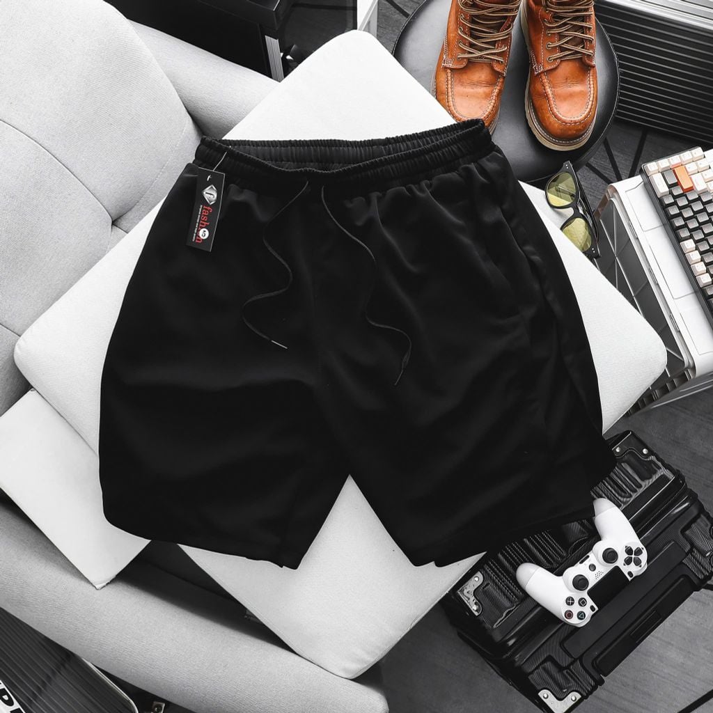 [ Big Men] Quần short thun thể thao phối hai lớp năng động thời trang bigsize nam 90- 130 kg