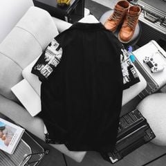 [ Big Men] Áo thun polo vải cotton in lụa toàn thân họa tiết thời trang bigsize nam 85- 135 kg