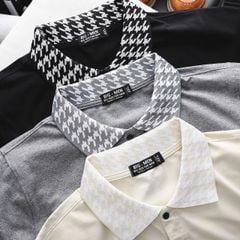 [Big Men] Áo thun polo vải cotton phối cổ thổ cẩm thời trang cỡ đại bigsize nam < 140kg - cổ sét