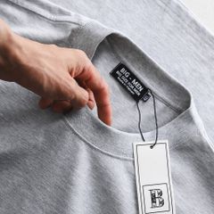 [ Big Men] Áo thun cotton màu xám xi măng in hai mặt 404 thời trang bigsize nam 85- 135 kg