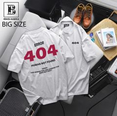 [ Big Men] Áo thun cotton màu xám xi măng in hai mặt 404 thời trang bigsize nam 85- 135 kg