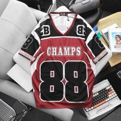 [ Big Men] Áo thun chất vải mè thoáng mát form to phối đỏ 88 thời trang bigsize nam 85- 135 kg