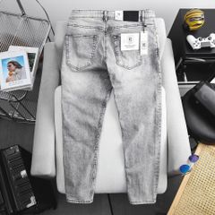[ Big Men] Quần jean dài xám nhạt trơn thời trang bigsize nam 80- 130 kg_ Mã 413