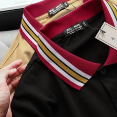 [ Big Men] Áo thun polo chất cotton phối bo cổ đỏ thời trang bigsize nam 85- 135 kg