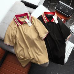 [ Big Men] Áo thun polo chất cotton phối bo cổ đỏ thời trang bigsize nam 85- 135 kg