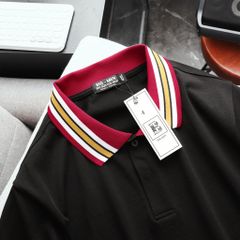 [ Big Men] Áo thun polo chất cotton phối bo cổ đỏ thời trang bigsize nam 85- 135 kg