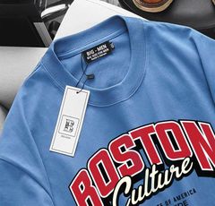 Big Men- Áo thun cotton in chữ Boston đỏ thời trang bigsize nam 85- 135 kg