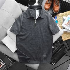 [ Big Men] Set bộ quần áo polo phối dây kéo chất vải tổ ong thoáng mát bigsize nam 85- 135 kg