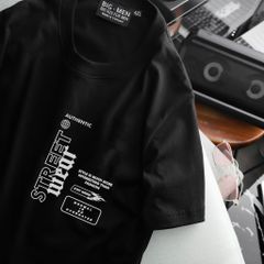 Big Men- Áo thun cotton in Street Wear thời trang bigsize nam< 135 kg