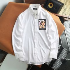 Áo sơ mi tay dài big size unisex in hình cô gái chất vải mịn mát bigsizemen <140kg