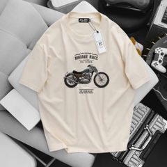 [ Big size< 135 kg] Áo thun cotton bigsize nam in Vintage Race thời trang Big Men