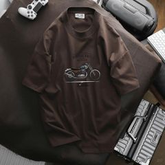[ Big size< 135 kg] Áo thun cotton bigsize nam in Vintage Race thời trang Big Men