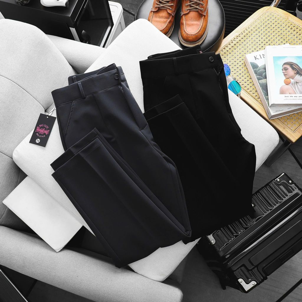[BIG SIZE NỮ] Quần tây NỮ dáng suông văn phòng vải co giãn bigsize > 60kg bigsize nữ