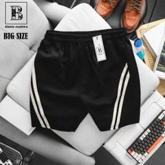 Quần short thun nam thời trang phối sọc xéo to form bigsize 85-135 kg