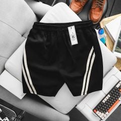 Quần short thun nam thời trang phối sọc xéo to form bigsize 85-135 kg