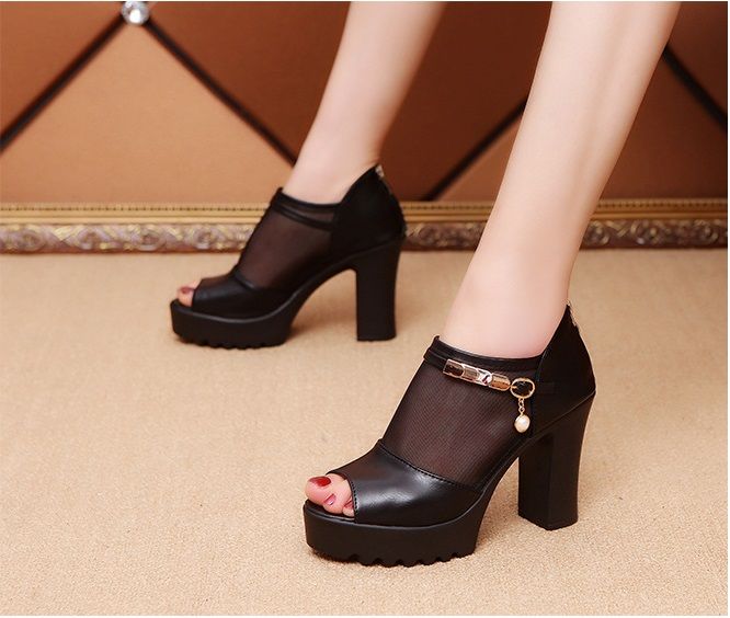 Giày sandal quý cô phối lưới cao cấp LG70