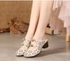 Giày sandal sang trọng và nữ tính LD587 đế cao 5cm bền bỉ và êm ái
