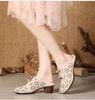 Giày sandal sang trọng và nữ tính LD587 đế cao 5cm bền bỉ và êm ái