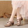 Giày sandal sang trọng và nữ tính LD587 đế cao 5cm bền bỉ và êm ái