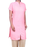  Áo Kurta 100% cotton hữu cơ, có thêu chữ "Aum" (Màu hồng - Nữ) 