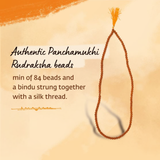  Chuỗi hạt đeo cổ Rudraksha 5 cạnh 