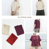  Áo cổ khoét vuông - Nữ 