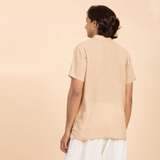  Áo Kurta vải cotton gai (Màu be - Nam) 