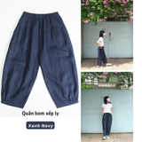  Quần bom xếp ly - Unisex 