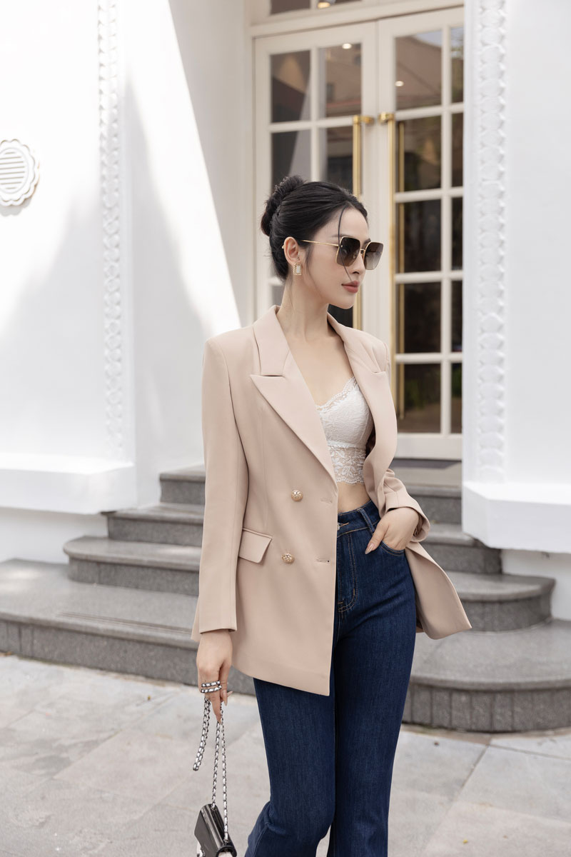 Axelle Blazer - Beige Roze main image 0