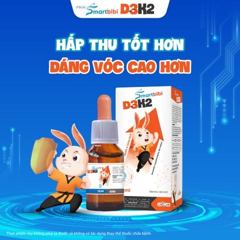 TPBVSK Smartbibi D3K2 Emuldrop - Hấp thu tốt hơn - Vóc dáng cao hơn