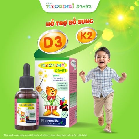 TPBVSK Fitobimbi D3K2 - Hỗ trợ xương răng chắc khoẻ