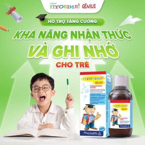 TPBVSK Fitobimbi Genius -  Hỗ trợ trẻ tăng cường nhận thức, ghi nhớ tốt