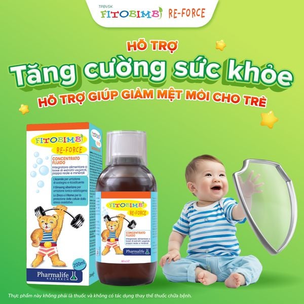 TPBVSK Fitobimbi RE-FORCE - Hỗ trợ trẻ tăng đề kháng, giảm mệt mỏi, bổ sung khoáng chất