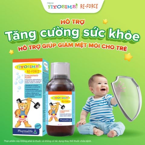 TPBVSK Fitobimbi RE-FORCE - Hỗ trợ trẻ tăng đề kháng, giảm mệt mỏi, bổ sung khoáng chất