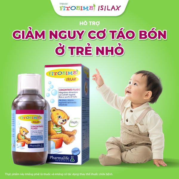 TPBVSK Fitobimbi Isilax - siro hỗ trợ giảm táo bón 6 trong 1 cho trẻ