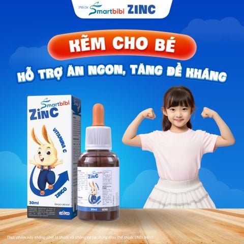 TPBVSK Smartbibi ZinC - Kẽm chelate hữu cơ