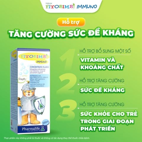 TPBVSK Fitobimbi Immuno - Hỗ trợ tăng đề kháng toàn thân cho trẻ