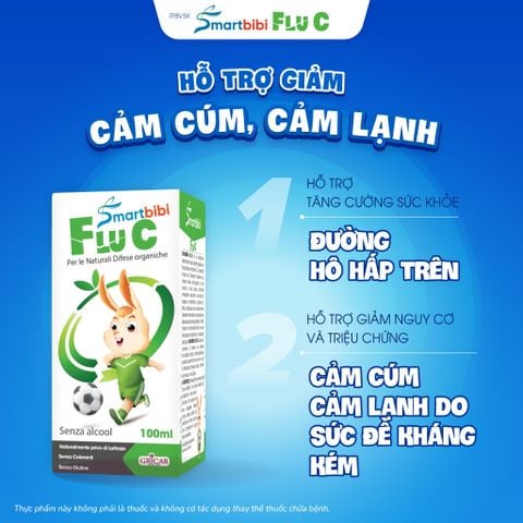 TPBVSK Smartbibi Flu C - Siro hỗ trợ giảm cảm lạnh, cảm cúm