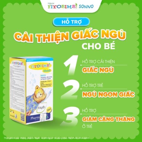 TPBVSK Fitobimbi Sonno - Hỗ trợ bé ngủ ngon, sâu giấc
