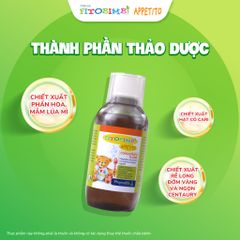 Siro ăn ngon 3 tác động TPBVSK Fitobimbi Appetito