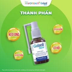TPBVSK Golanil New - Xịt Họng Hỗ Trợ Làm Dịu Họng, Giảm Ho Do Viêm Đường Hô Hấp Trên