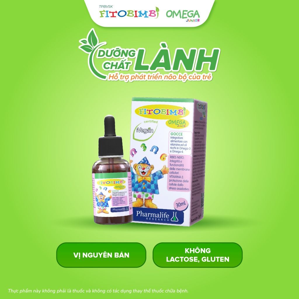 TPBVSK Fitobimbi Omega junior - Omega thực vật cho bé - Hỗ trợ phát triển não bộ, tốt cho mắt