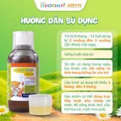 Siro ăn ngon 3 tác động TPBVSK Fitobimbi Appetito