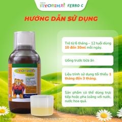 TPBVSK Kẽm sắt song hành Fitobimbi Ferro C - Bổ sung đồng thời Kẽm + Sắt cho bé