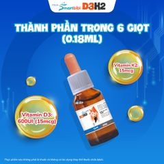 TPBVSK Smartbibi D3K2 Emuldrop - Hấp thu tốt hơn - Vóc dáng cao hơn
