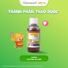Siro ăn ngon 3 tác động TPBVSK Fitobimbi Appetito
