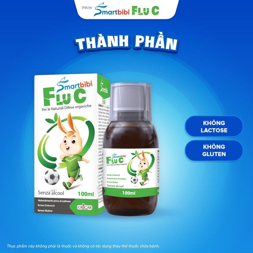 TPBVSK Smartbibi Flu C - Siro hỗ trợ giảm cảm lạnh, cảm cúm