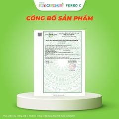TPBVSK Kẽm sắt song hành Fitobimbi Ferro C - Bổ sung đồng thời Kẽm + Sắt cho bé