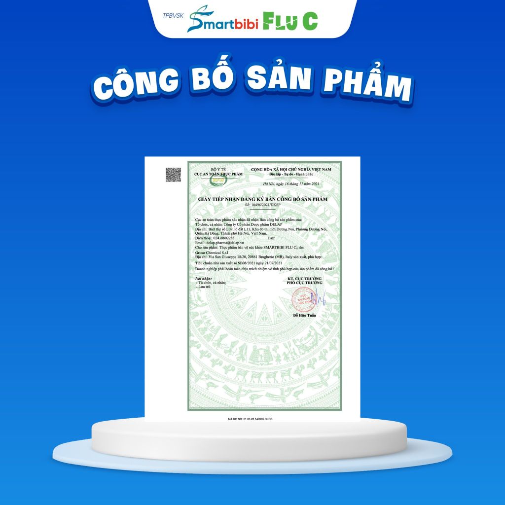 TPBVSK Smartbibi Flu C - Siro hỗ trợ giảm cảm lạnh, cảm cúm